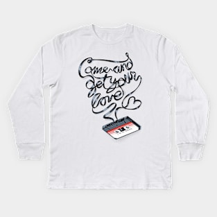 Mix Tape Unwound Kids Long Sleeve T-Shirt